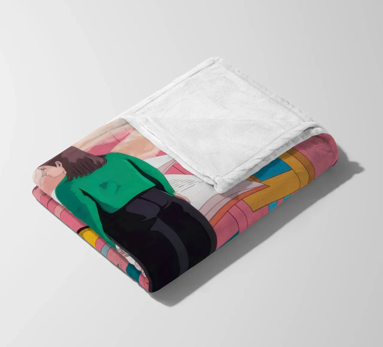 Chromatic Window Contemplation fleece blanket by Dream Gesso