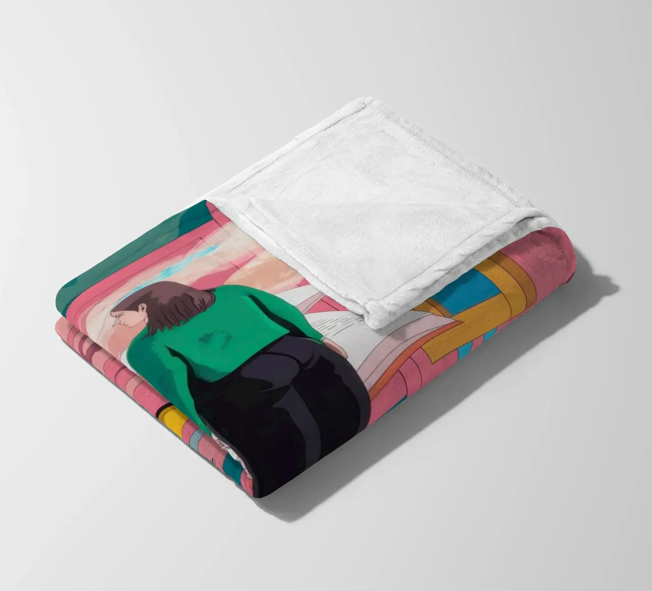 Chromatic Window Contemplation fleece blanket by Dream Gesso