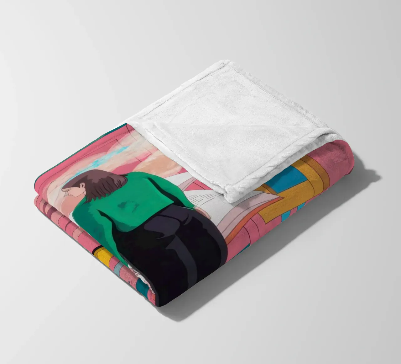 Chromatic Window Contemplation fleece blanket by Dream Gesso