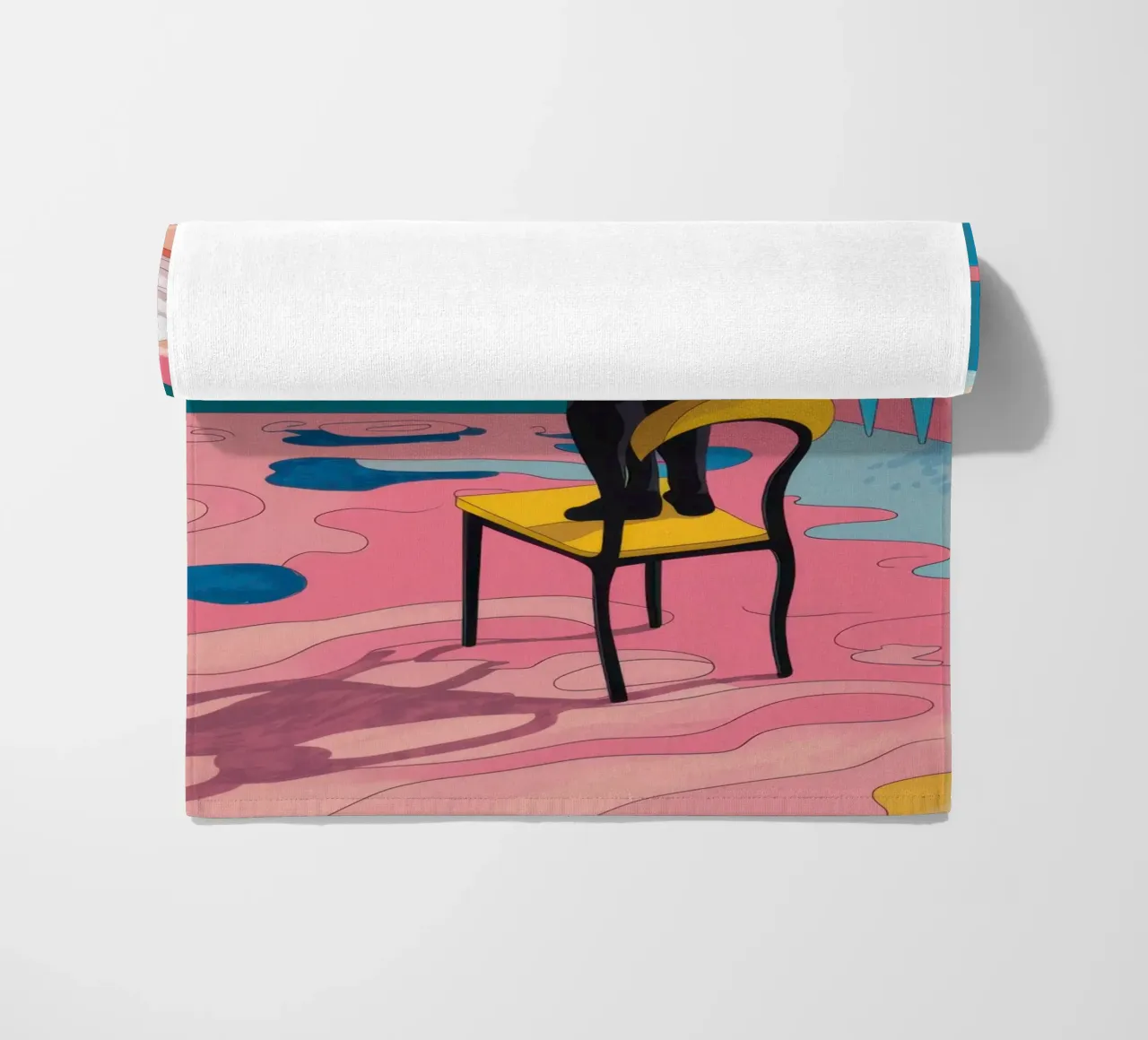 Chromatic Window Contemplation beach towel by Dream Gesso