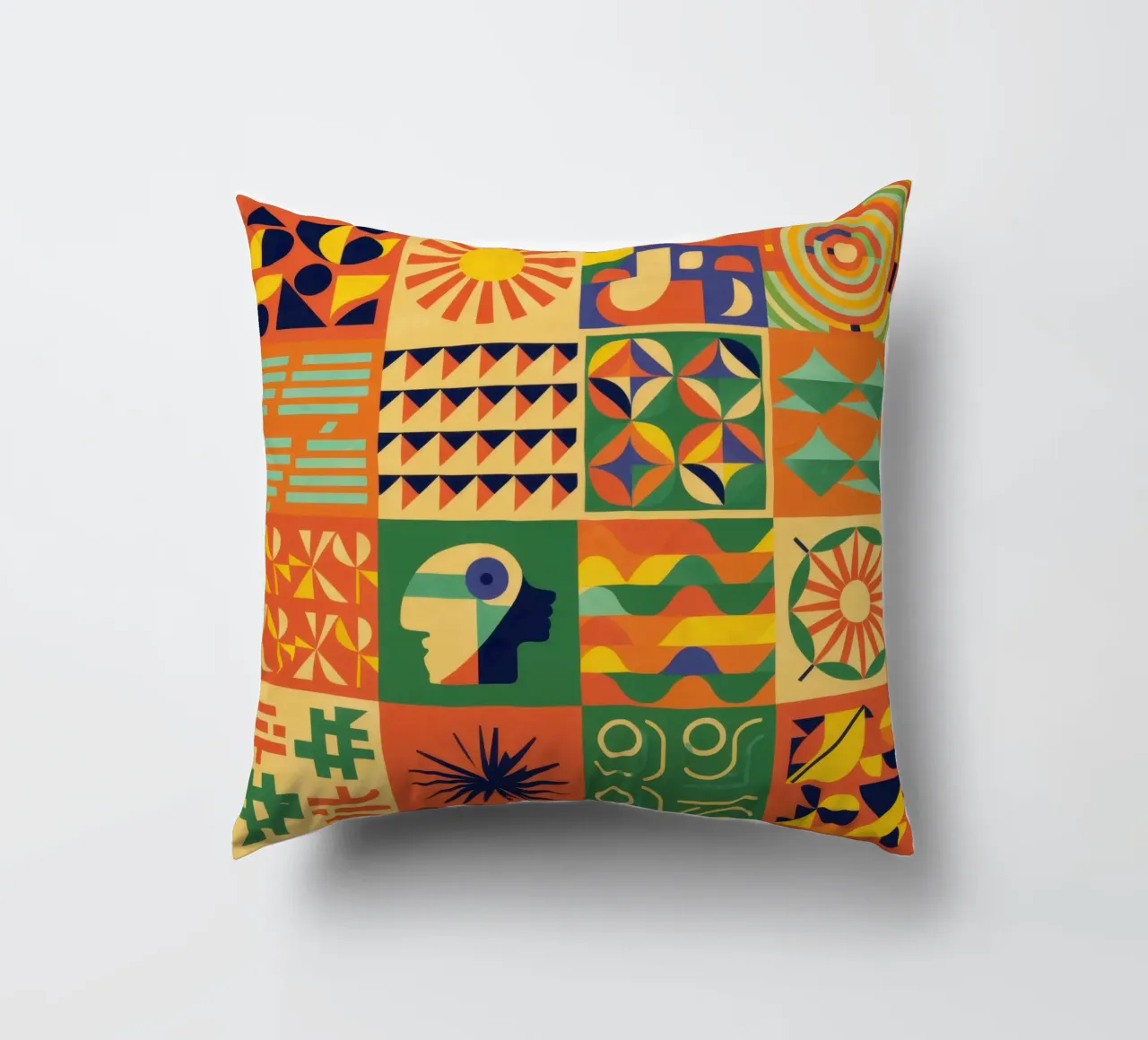 Geometric Sun Tile cuscino da Monuments Fire