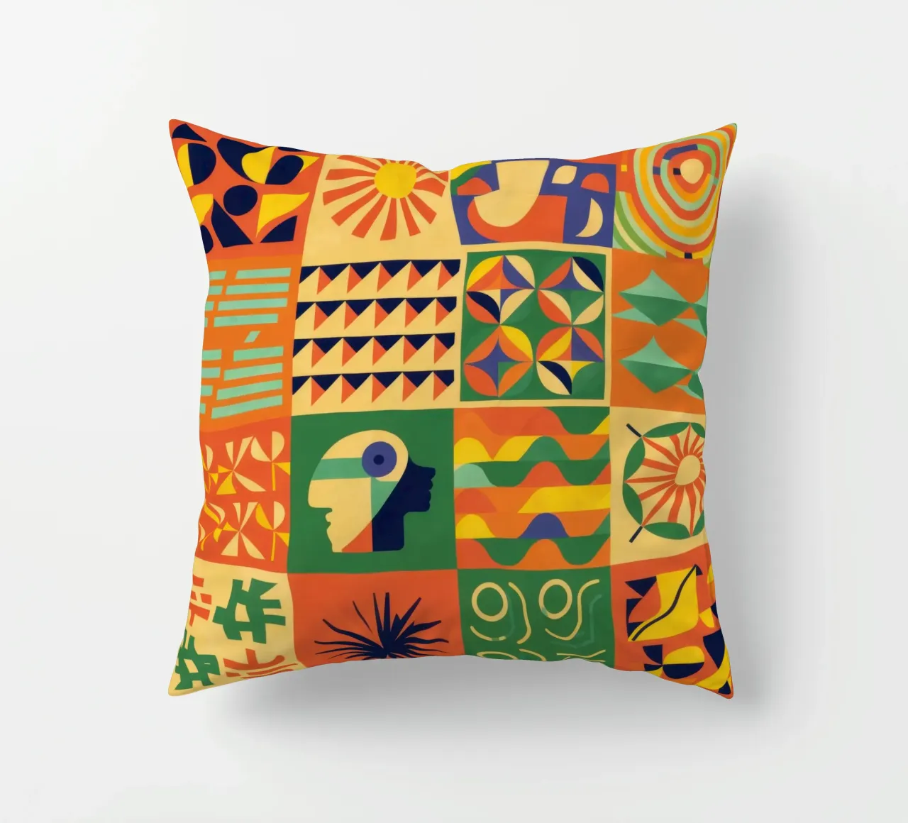 Geometric Sun Tile cuscino da Monuments Fire