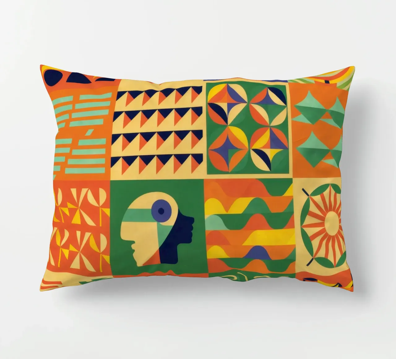 Geometric Sun Tile cuscino da Monuments Fire