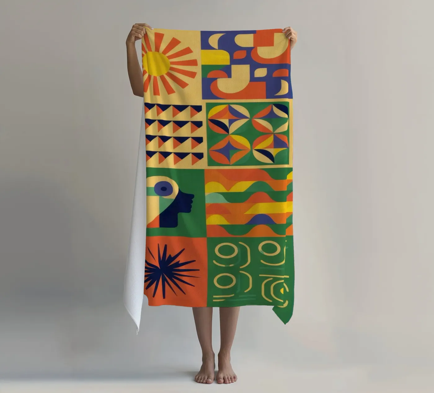Geometric Sun Tile telo mare da Monuments Fire