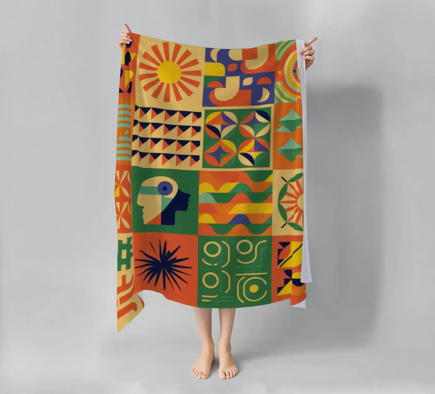 Geometric Sun Tile telo mare da Monuments Fire