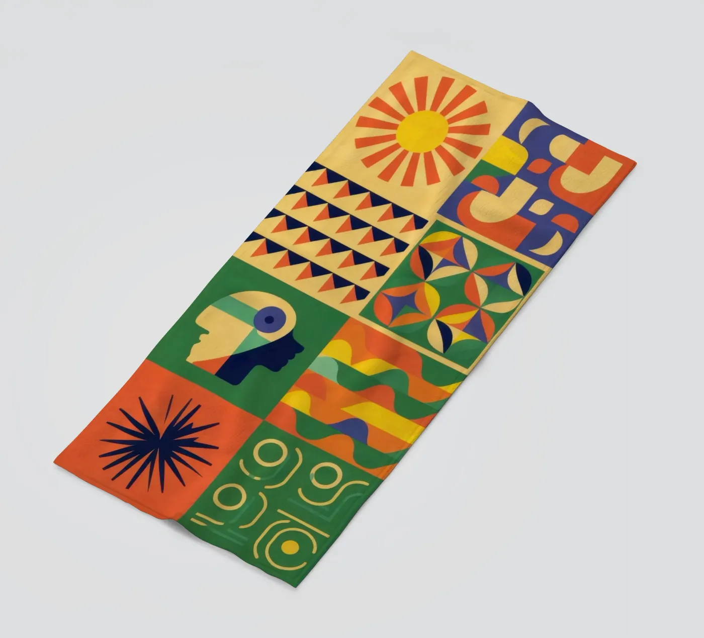 Geometric Sun Tile telo mare da Monuments Fire
