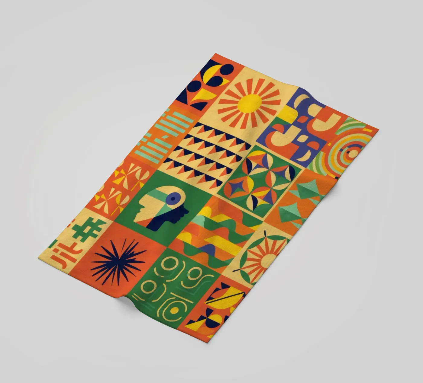 Geometric Sun Tile telo mare da Monuments Fire