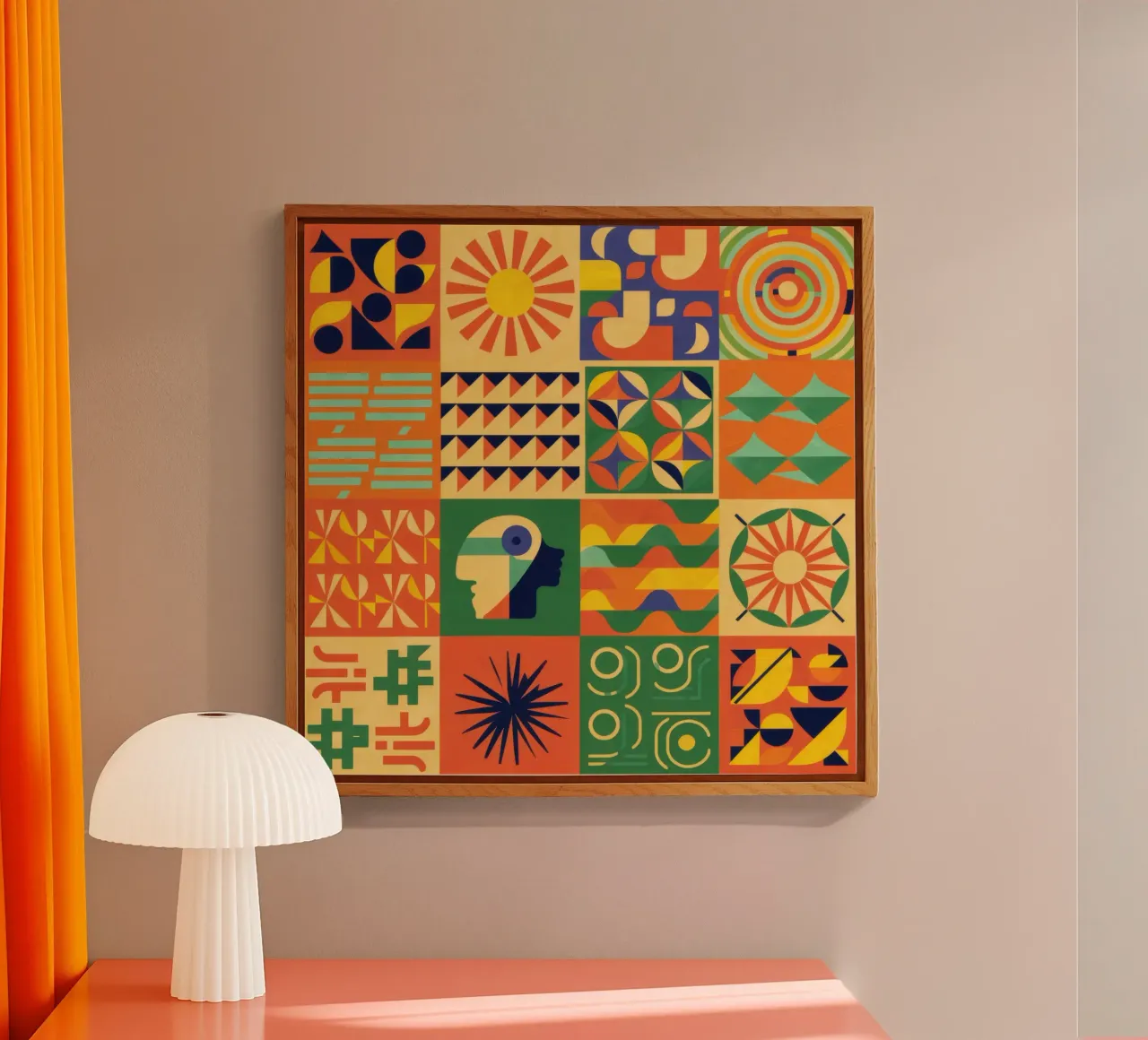 Geometric Sun Tile plexiglass da Monuments Fire