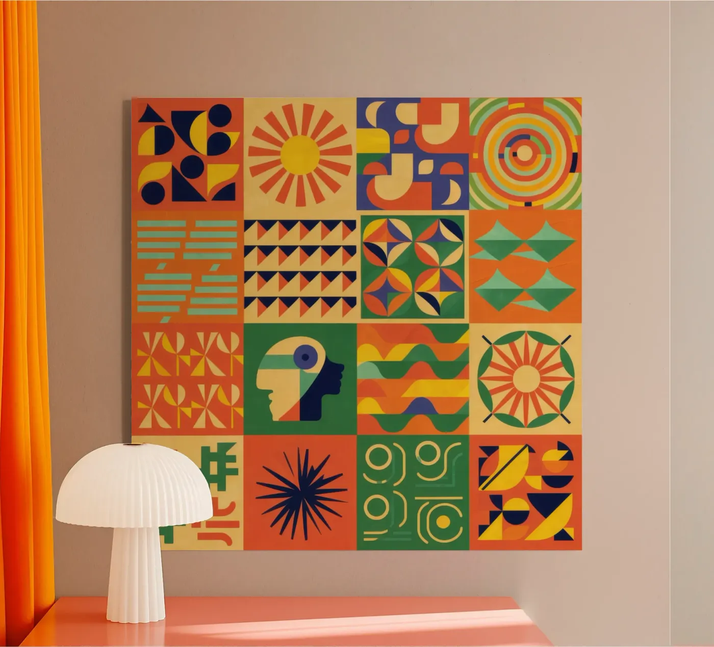 Geometric Sun Tile plexiglass da Monuments Fire