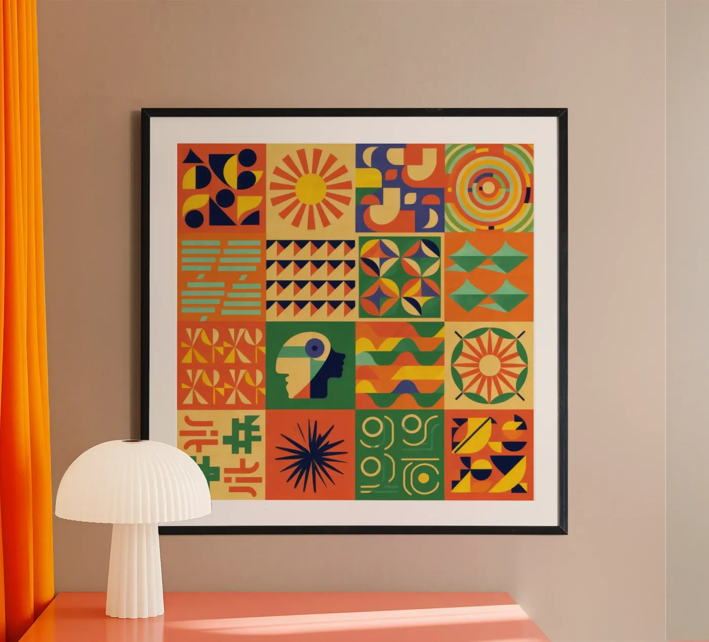 Geometric Sun Tile poster da Monuments Fire