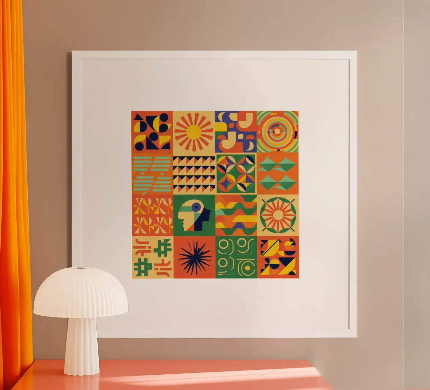 Geometric Sun Tile poster da Monuments Fire