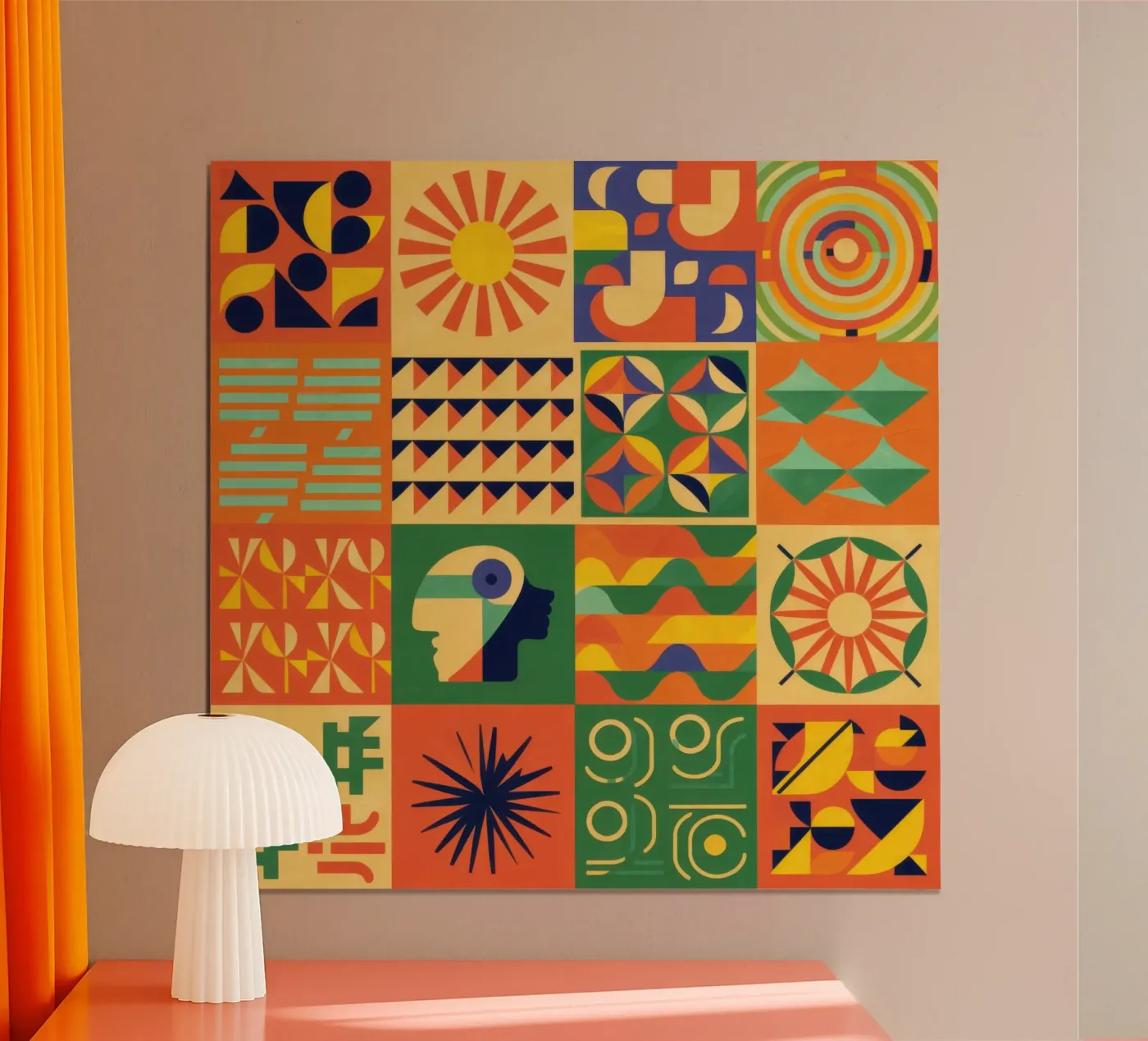 Geometric Sun Tile poster da Monuments Fire