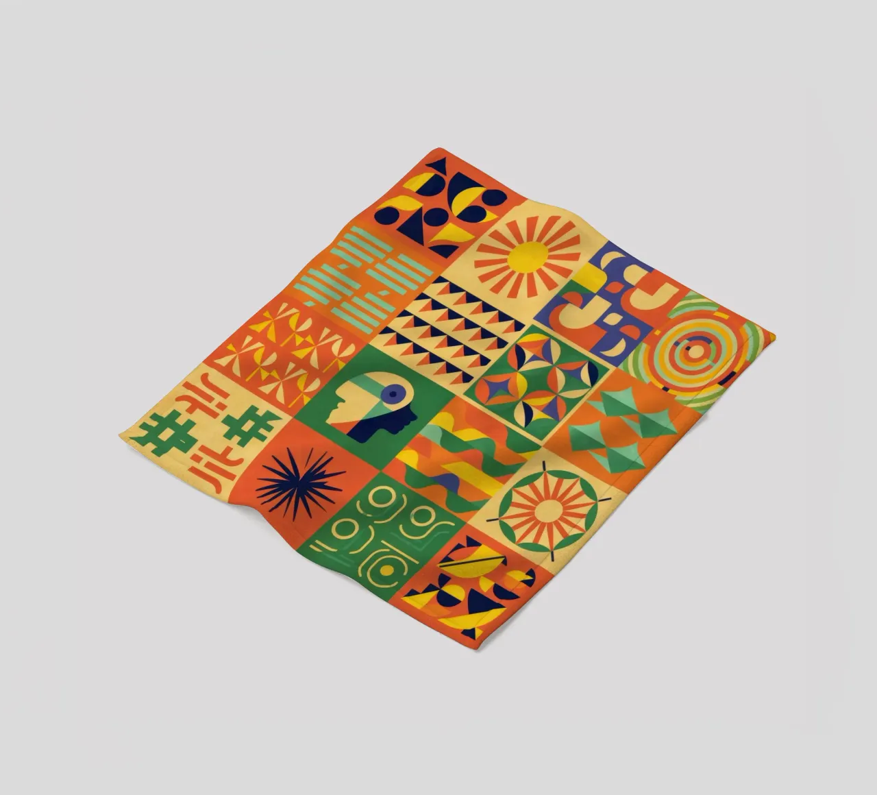 Geometric Sun Tile coperta in pile da Monuments Fire