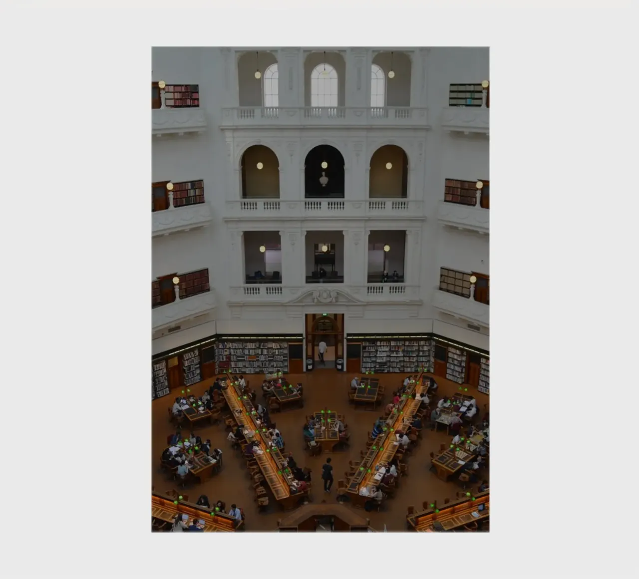Reading room in the State Library Victoria in Melbourne notebook by byrieneke