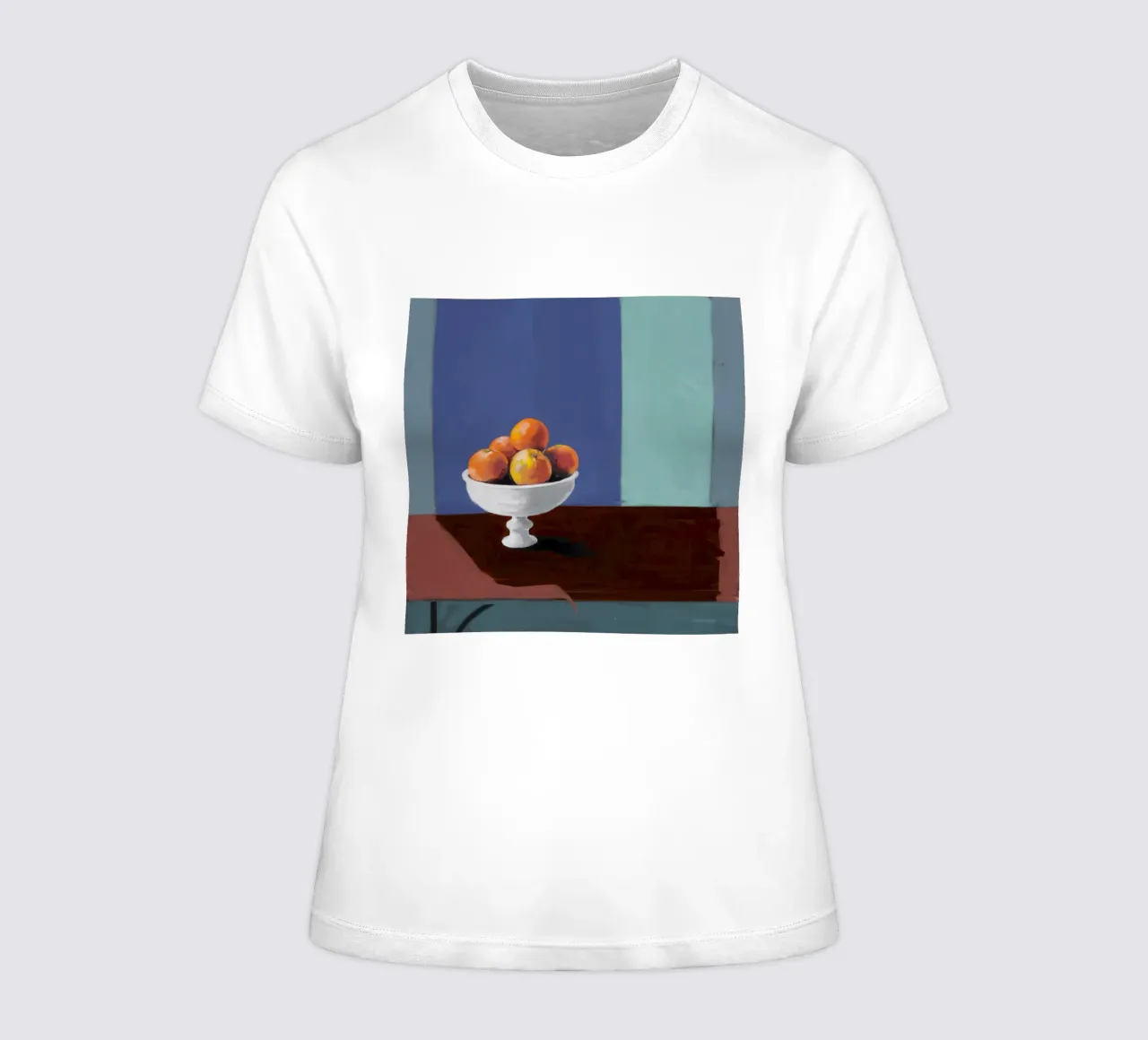 Cerulean Citrus Stillness women's fitted t-shirt by Giant Foxs