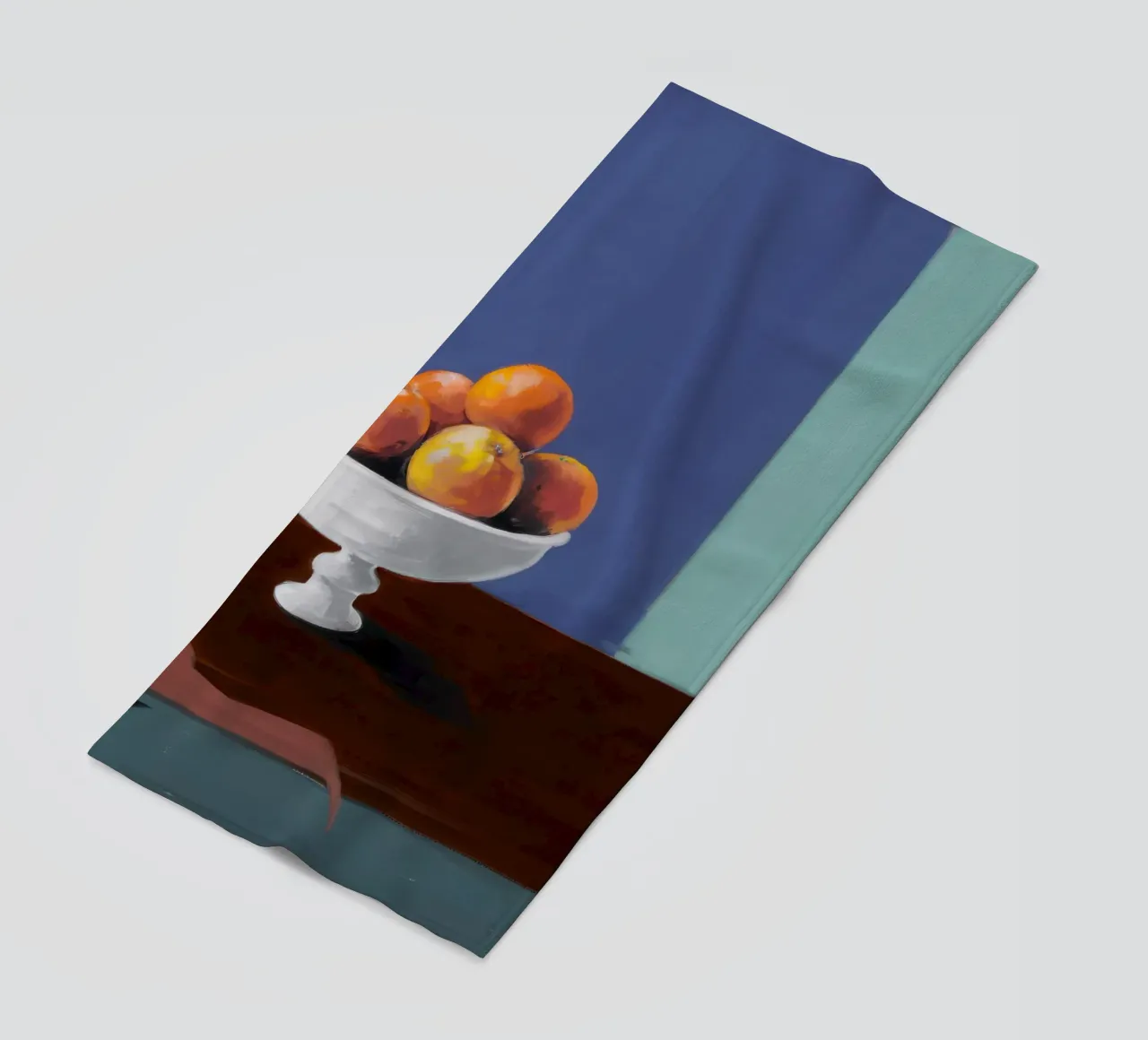 Cerulean Citrus Stillness beach towel by Giant Foxs