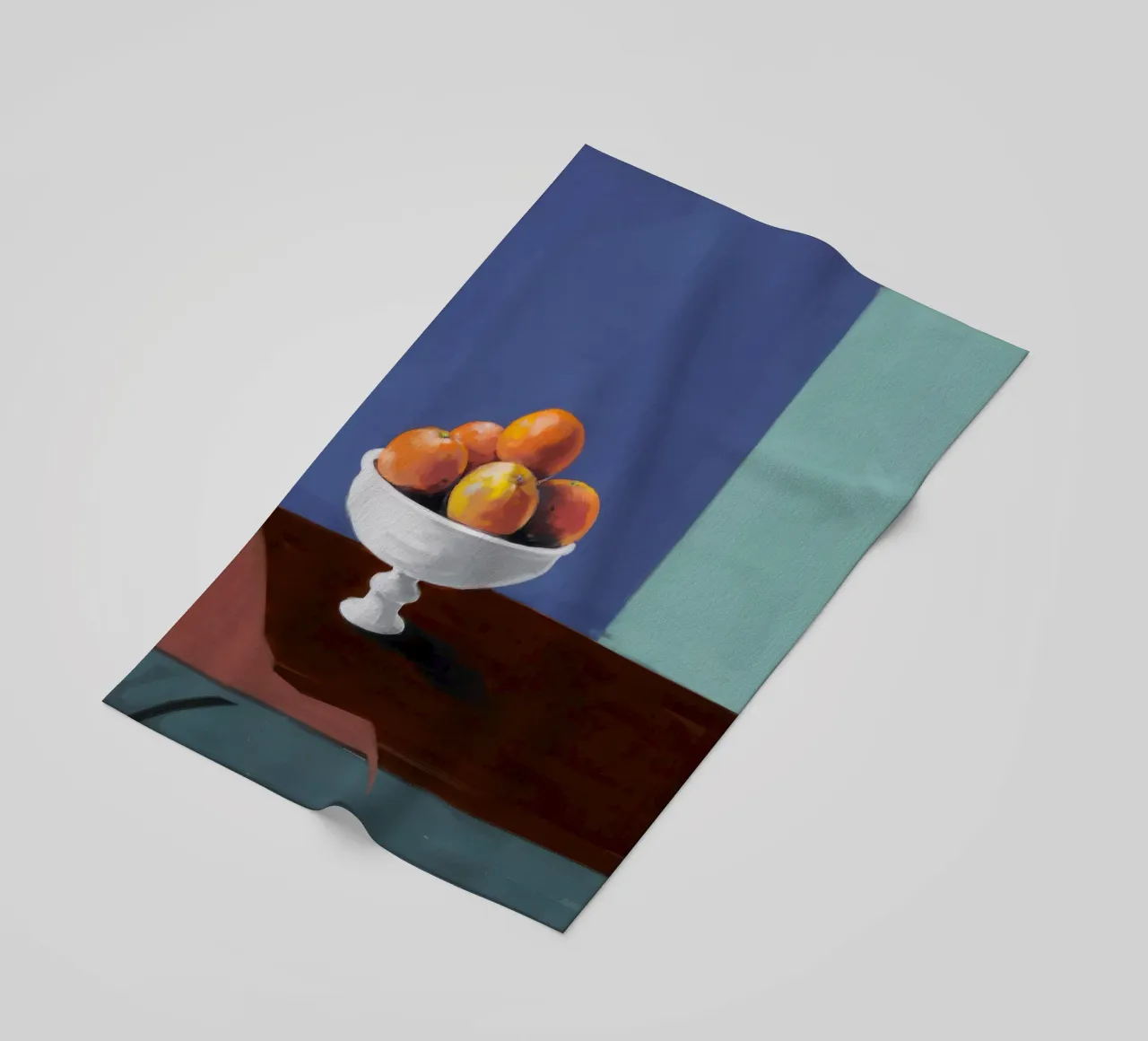 Cerulean Citrus Stillness beach towel by Giant Foxs