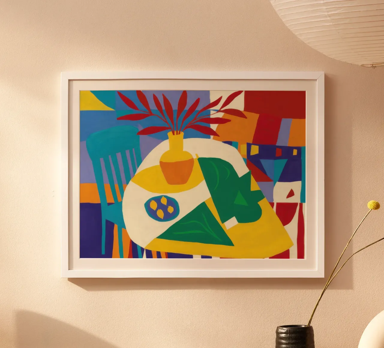 Cubist Lemon Light hahnemühle de Rain Balance
