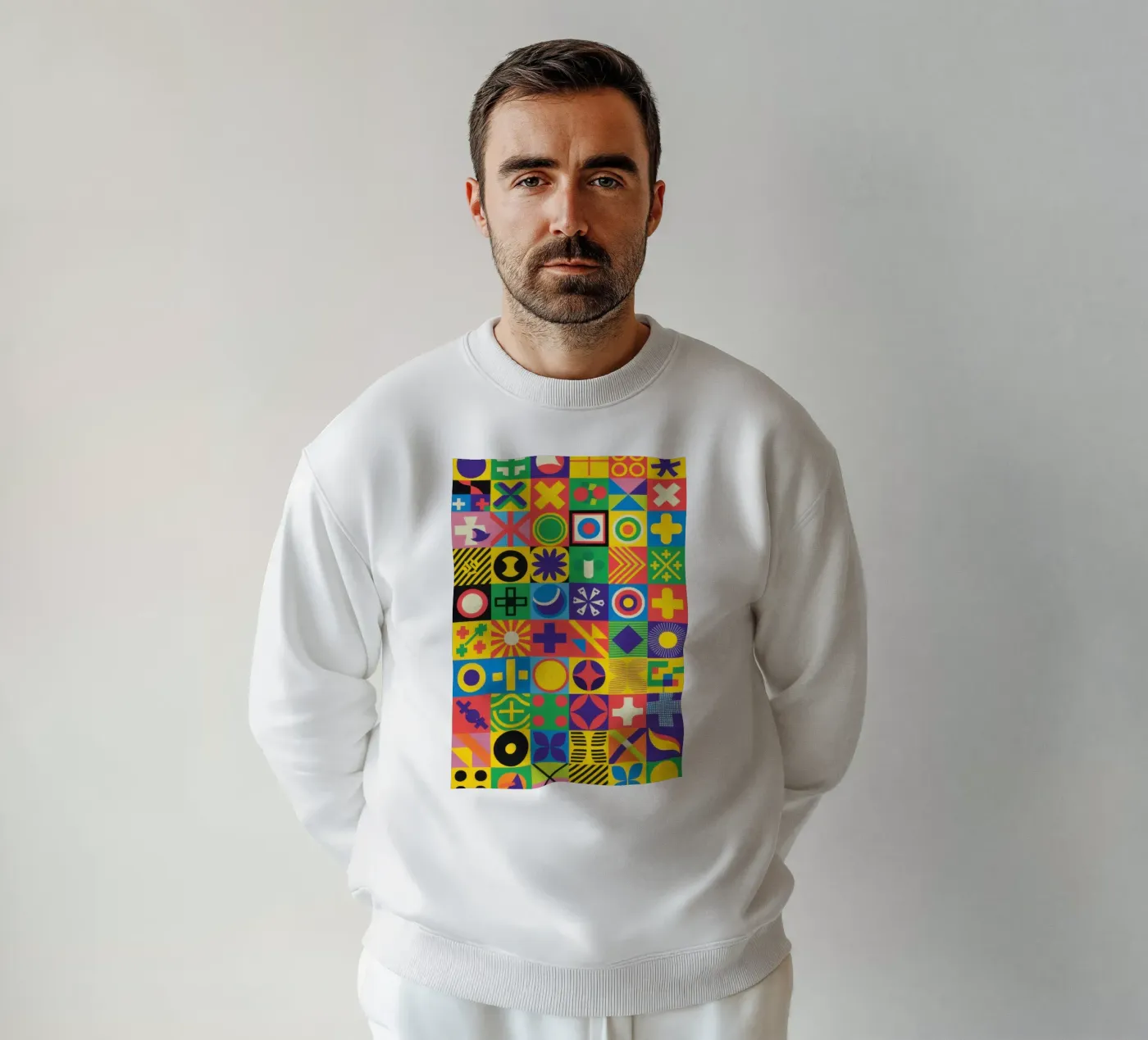 Chromatische tegelmatrix sweatshirt van Reds Jays