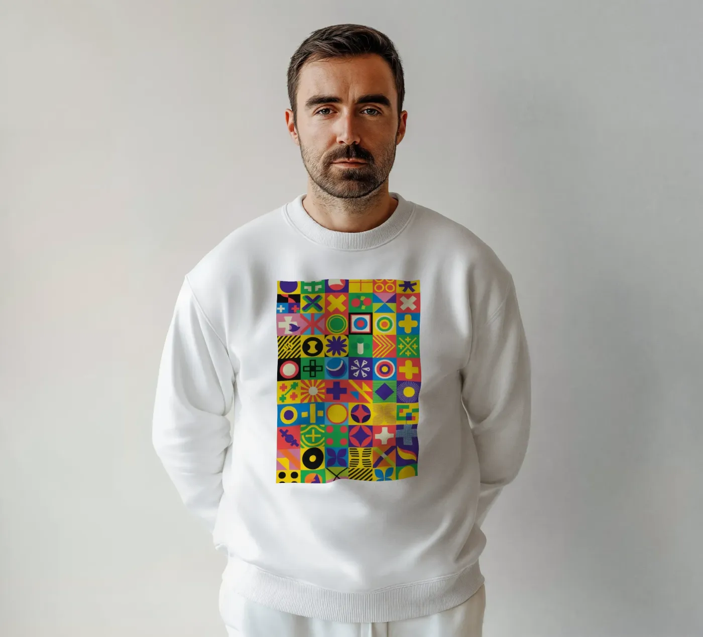 Chromatische tegelmatrix sweatshirt van Reds Jays