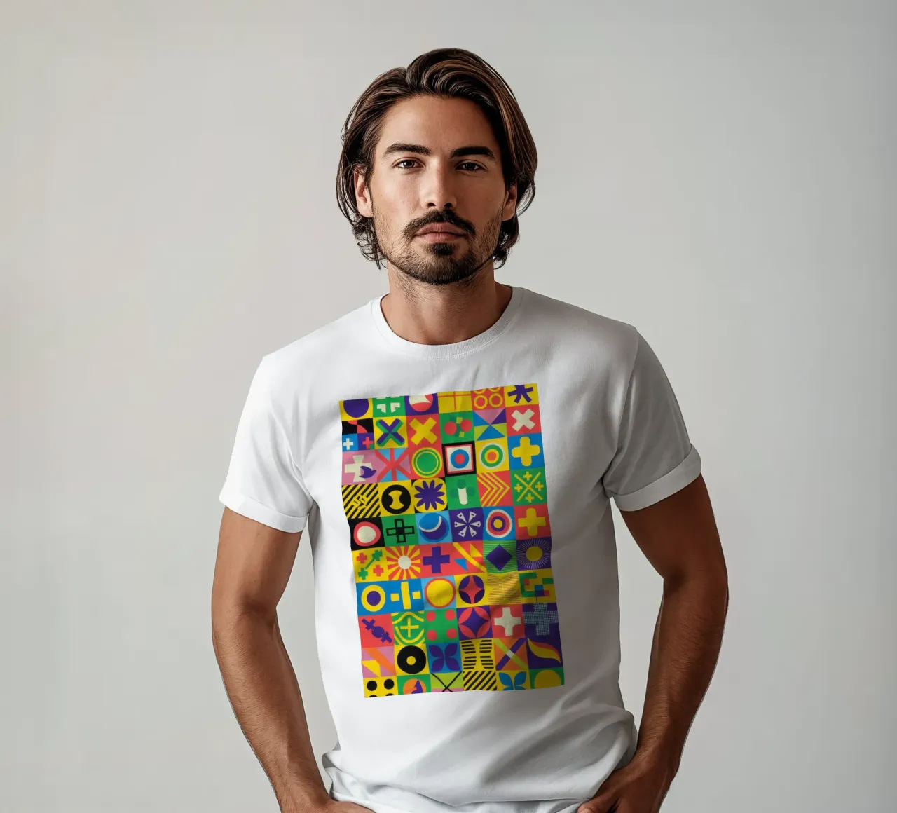 Matrice di piastrelle cromatiche t-shirt da Reds Jays