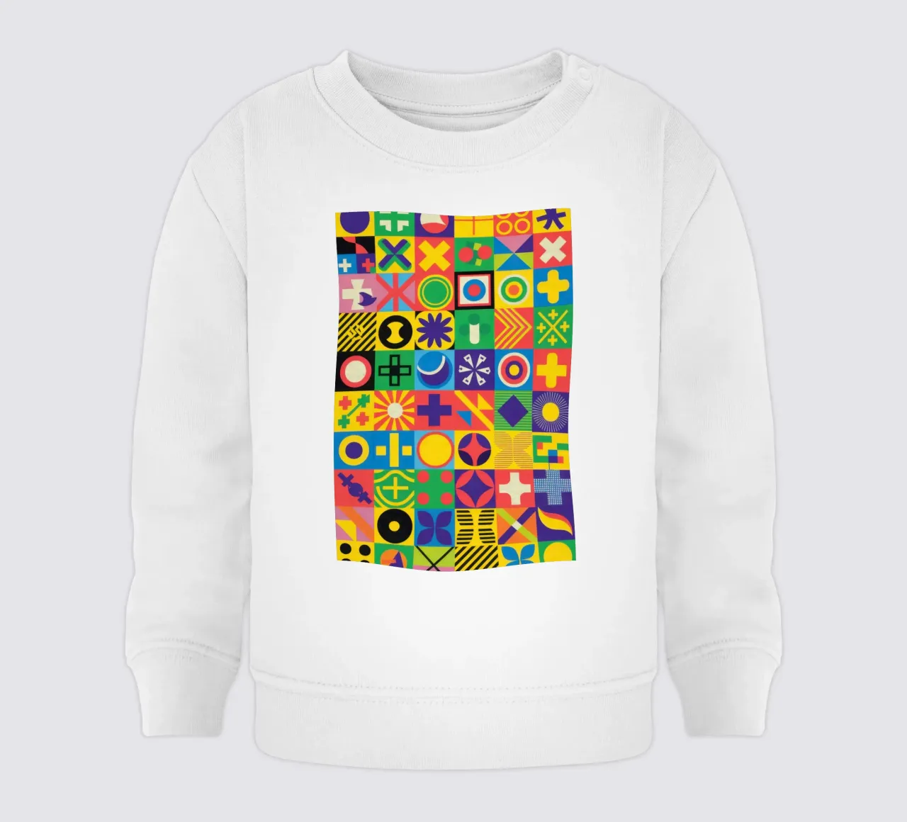 Chromatic Tile Matrix baby sweatshirt by Reds Jays