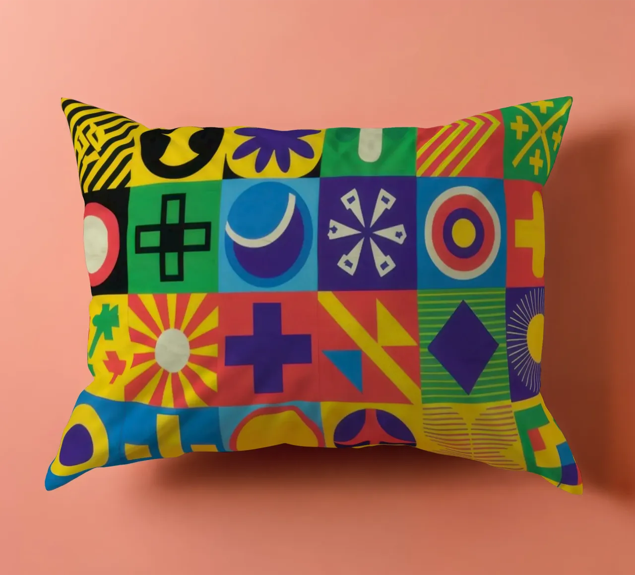 Matrice di piastrelle cromatiche cuscino da Reds Jays