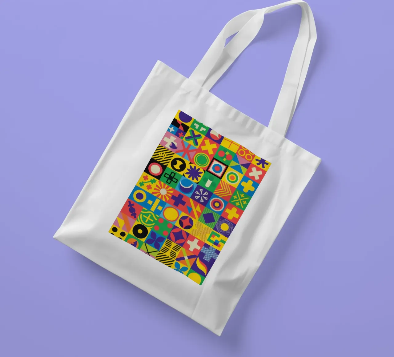 Matrice di piastrelle cromatiche borsa in juta da Reds Jays