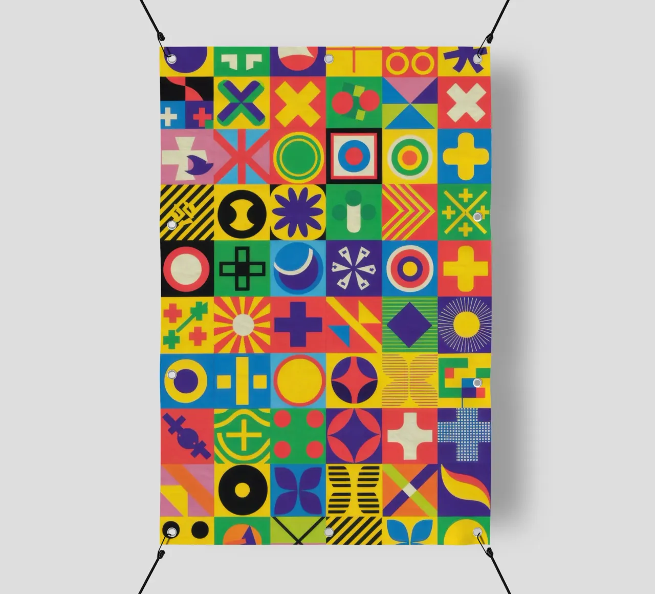 Matrice di piastrelle cromatiche telo in pvc da Reds Jays