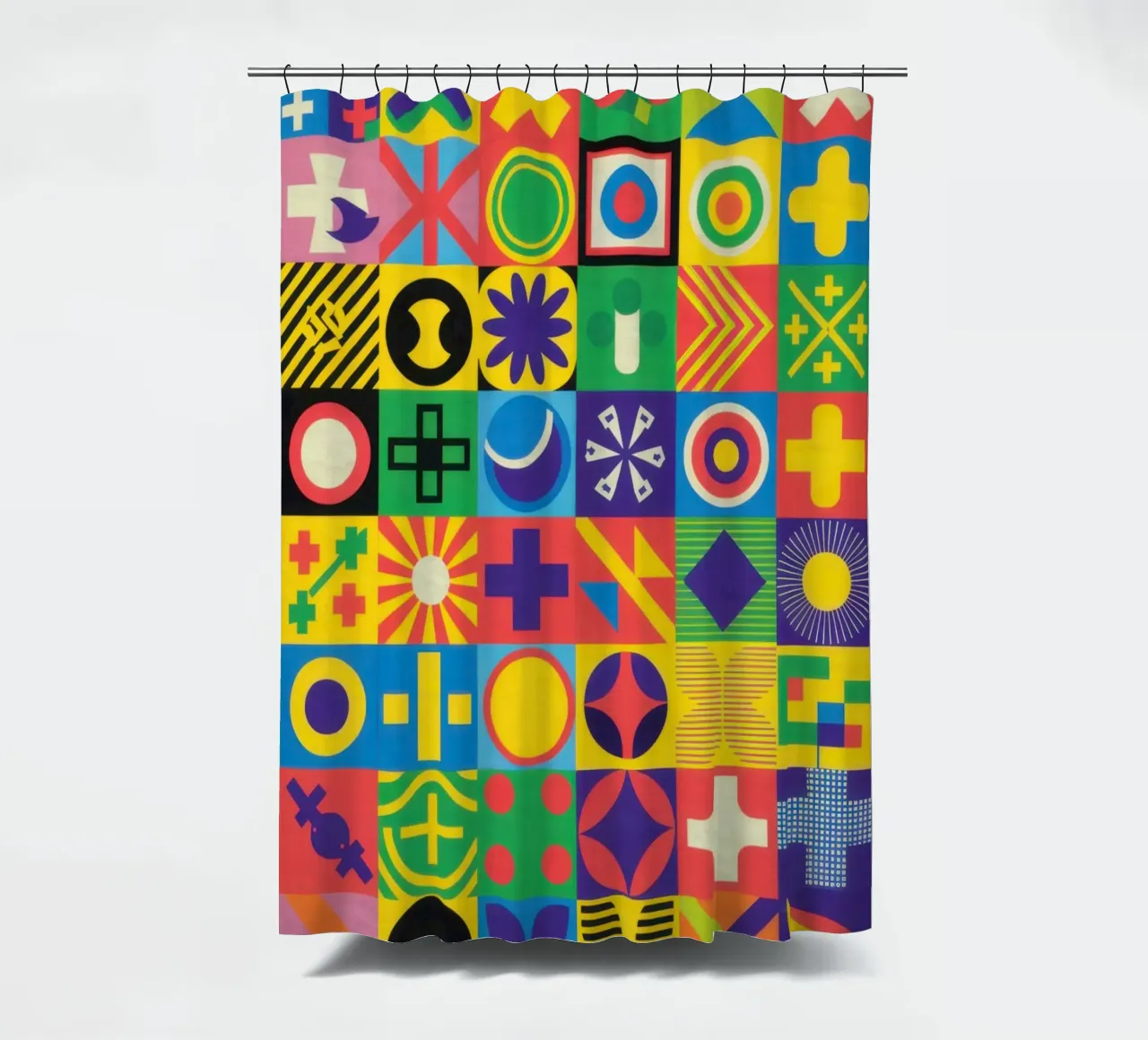 Matrice di piastrelle cromatiche tenda da doccia da Reds Jays