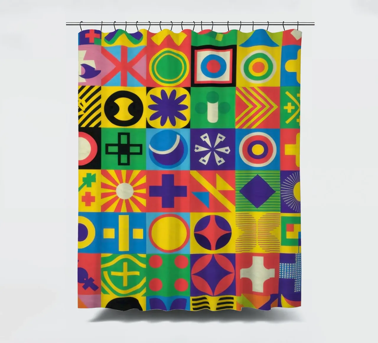 Matrice di piastrelle cromatiche tenda da doccia da Reds Jays