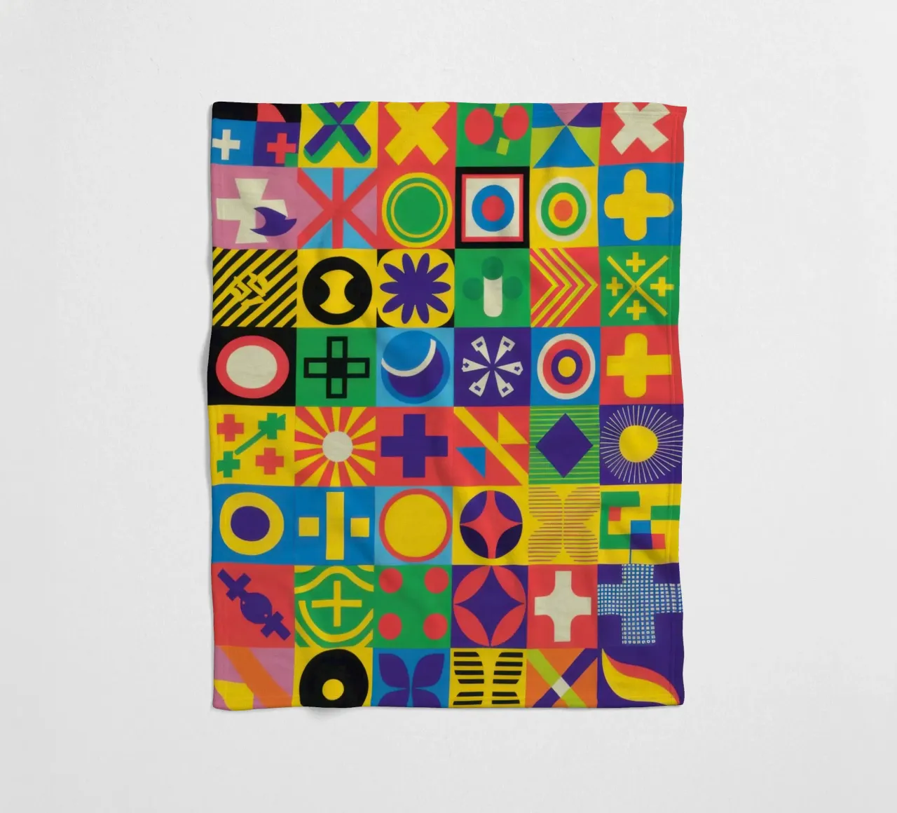 Matrice di piastrelle cromatiche coperta in pile da Reds Jays