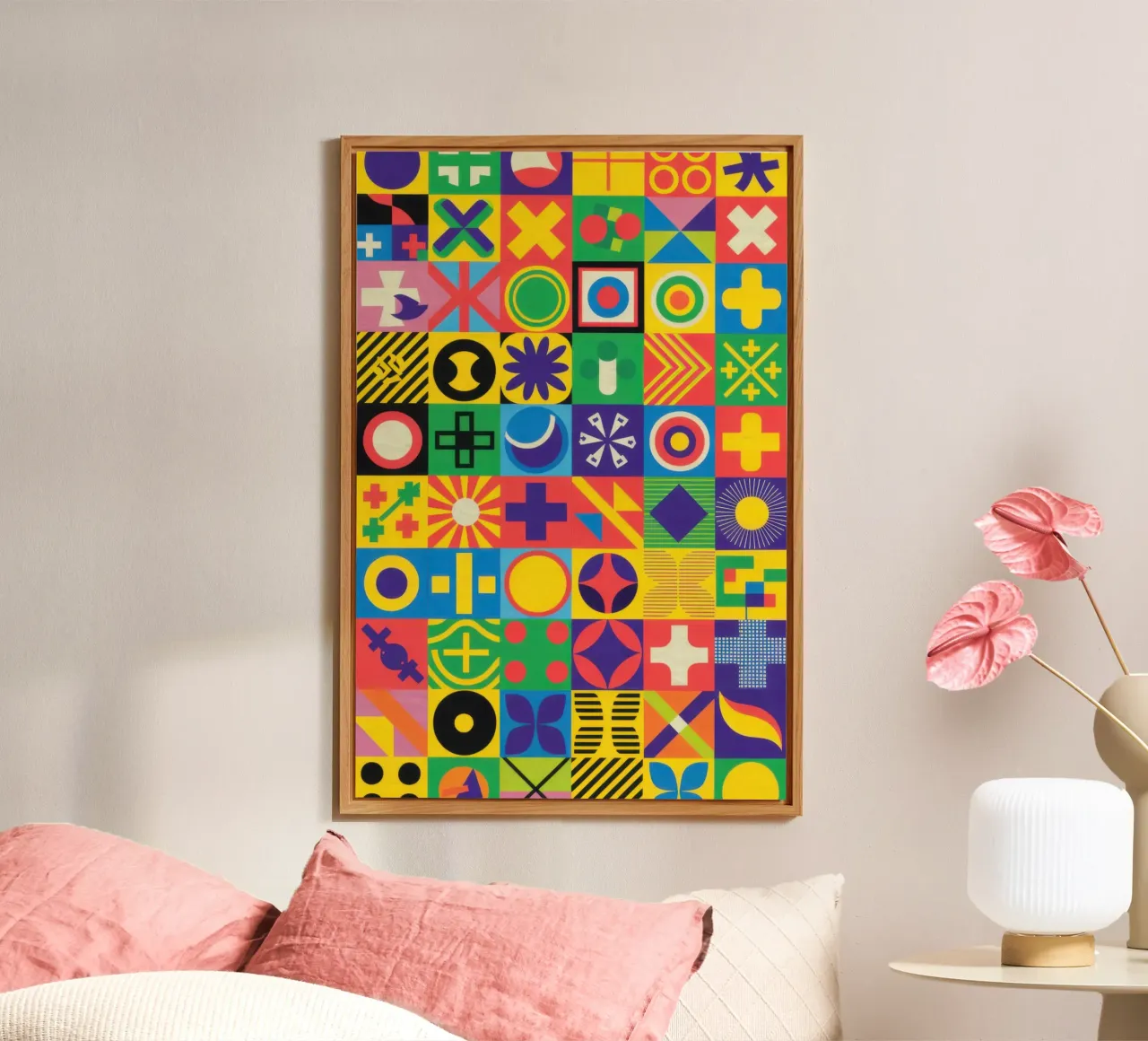 Matrice di piastrelle cromatiche alluminio dibond da Reds Jays