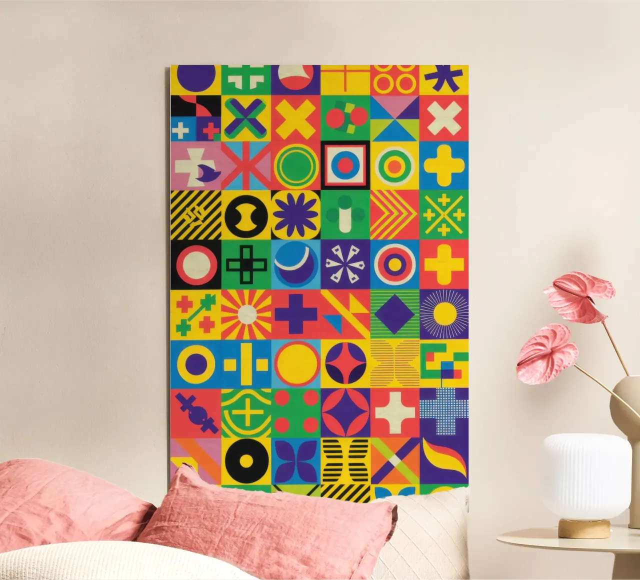 Matrice di piastrelle cromatiche alluminio dibond da Reds Jays