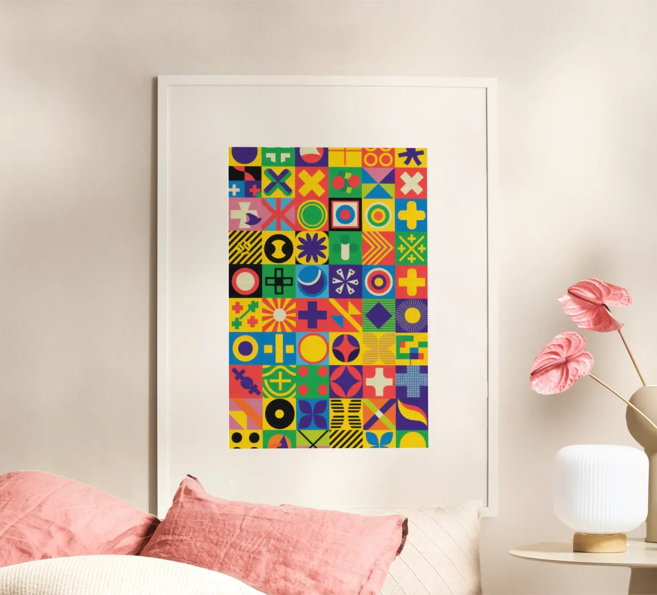 Matrice di piastrelle cromatiche poster da Reds Jays