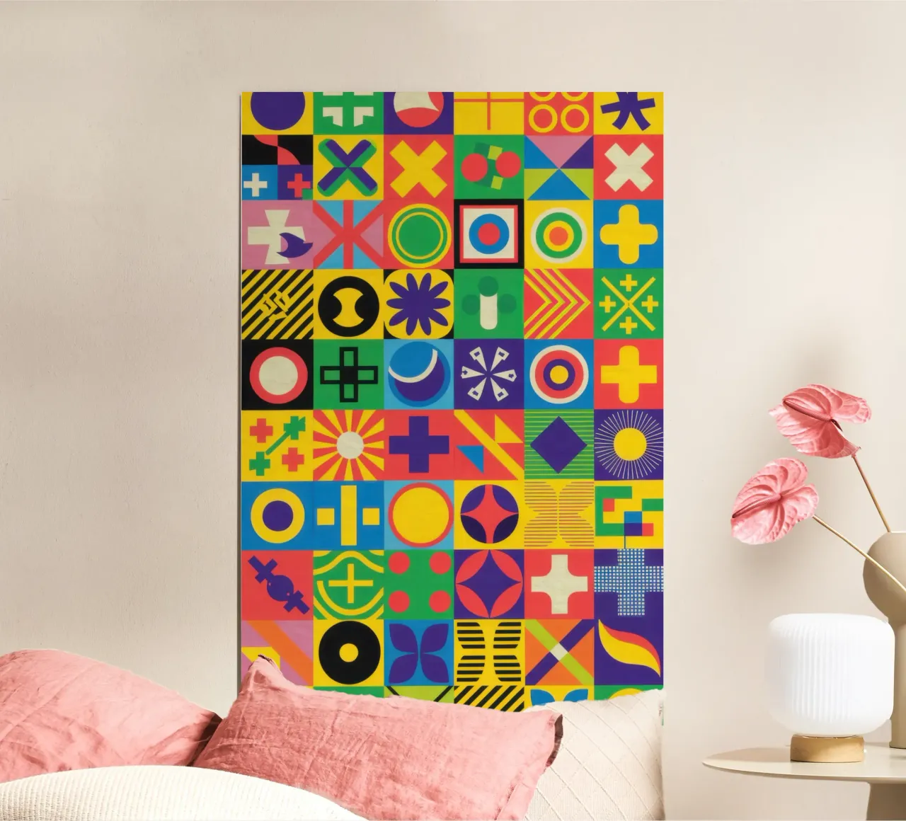 Matrice di piastrelle cromatiche poster da Reds Jays