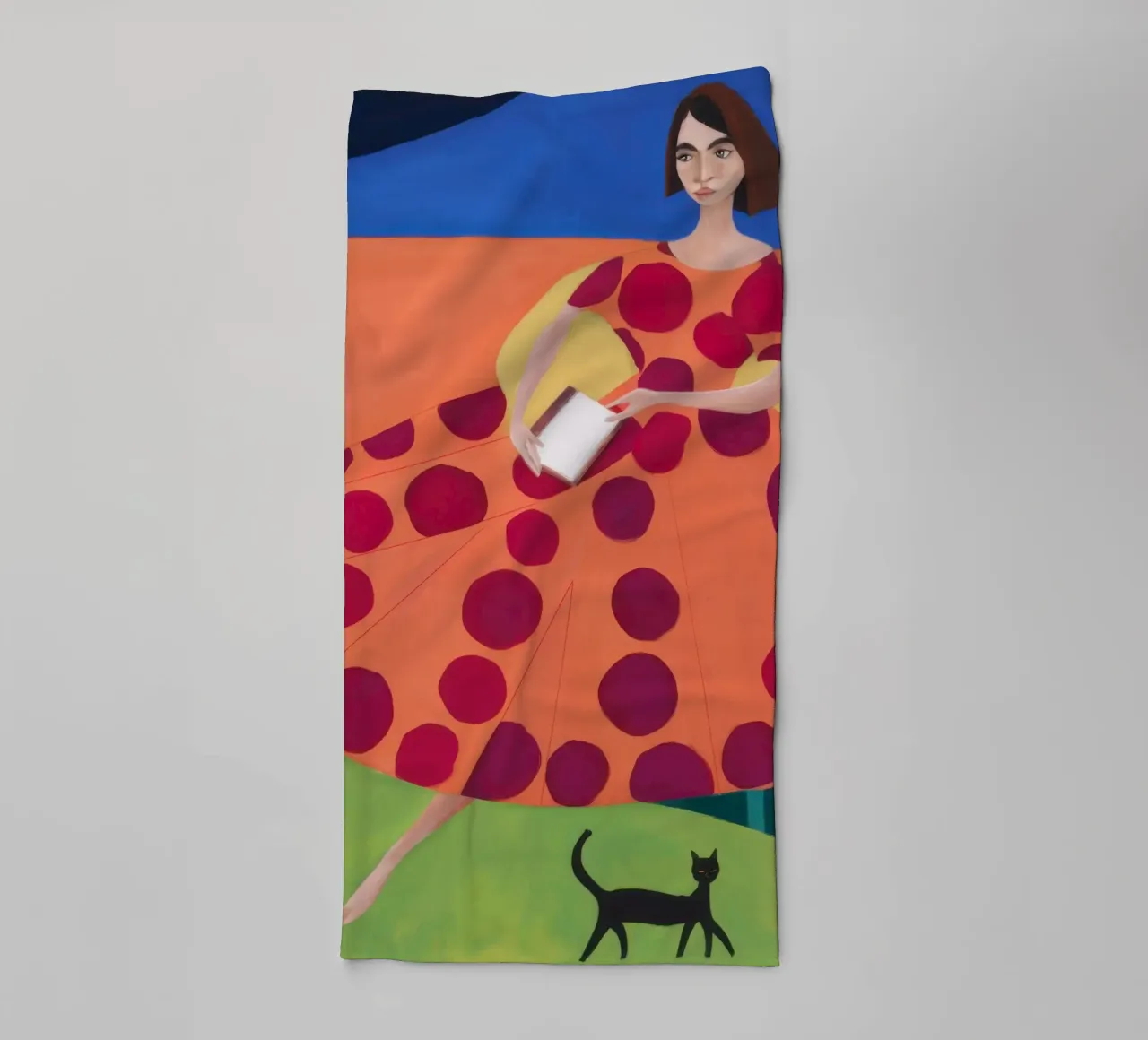 Repos de lecture à pois serviette de bain de Dream Gesso