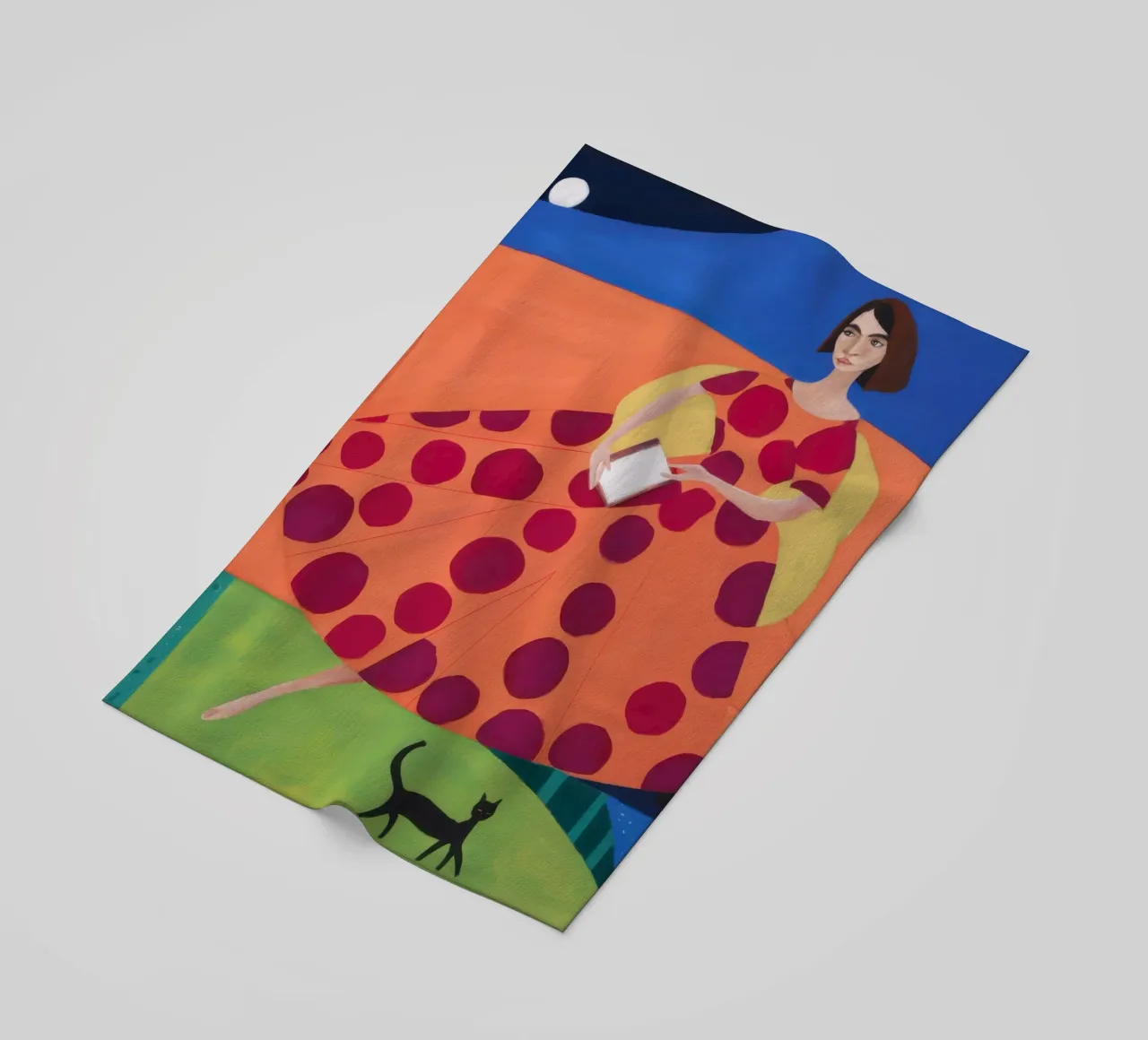 Repos de lecture à pois serviette de plage de Dream Gesso