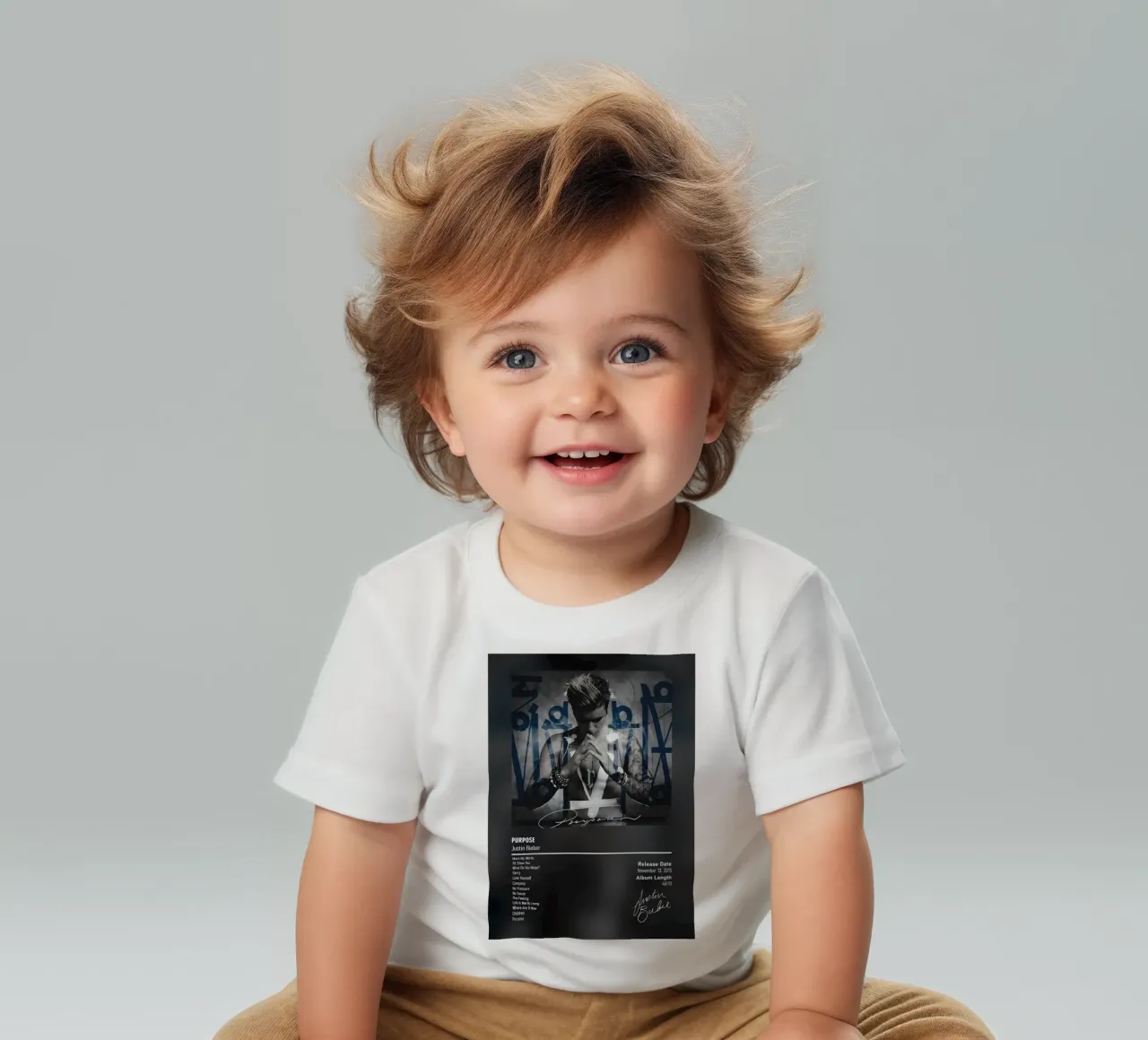Purpose (2015) by Justin Bieber maglietta neonato da DGUnder
