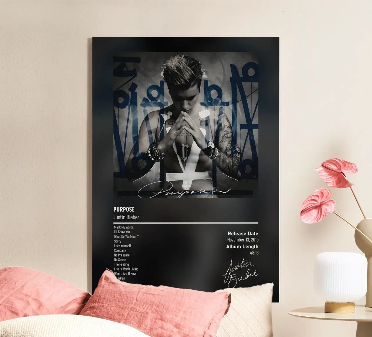 Purpose (2015) by Justin Bieber plexiglass da DGUnder