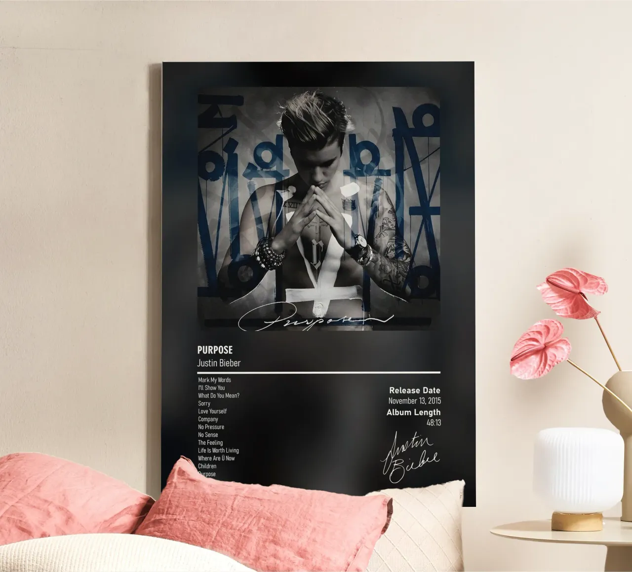 Purpose (2015) by Justin Bieber canvas by DGUnder