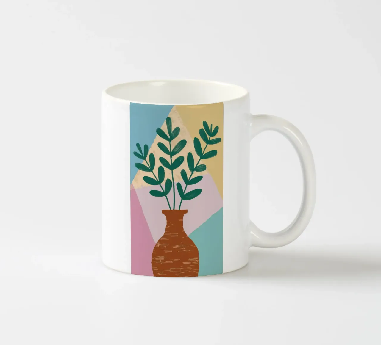 Earthenware Botanical ceramic mug by Ink Pulse