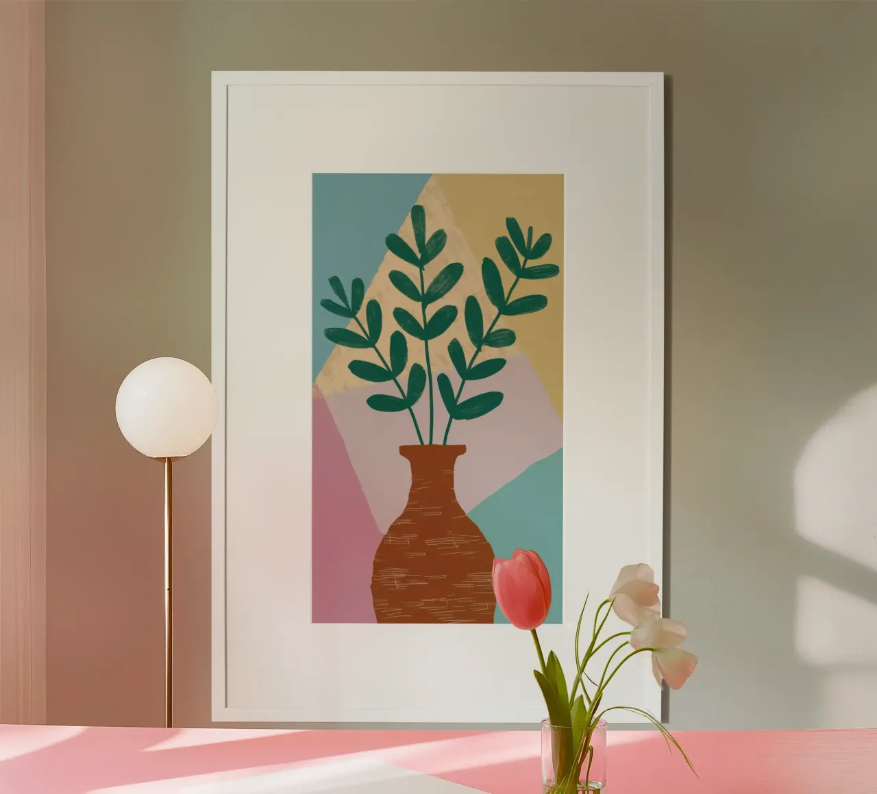 Steingut Botanisch Poster von Ink Pulse