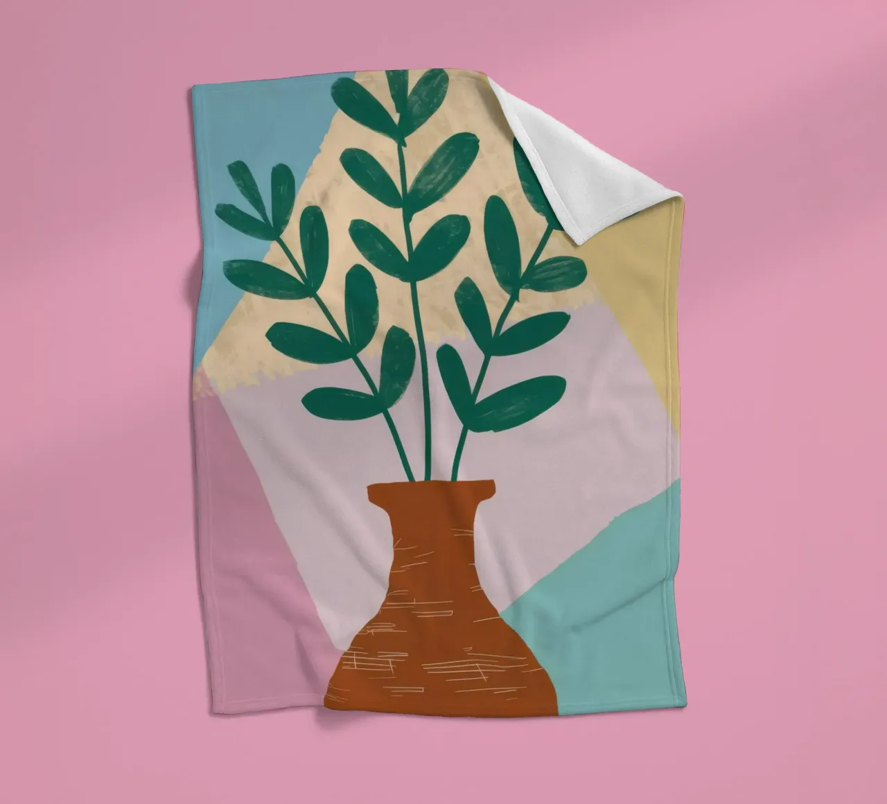 Aardewerk Botanisch fleecedeken van Ink Pulse