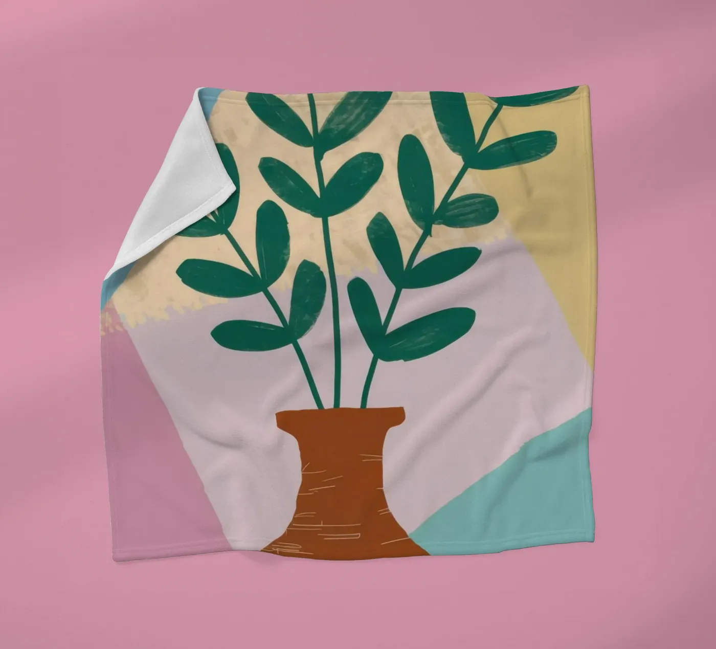 Steingut Botanisch Fleecedecke von Ink Pulse