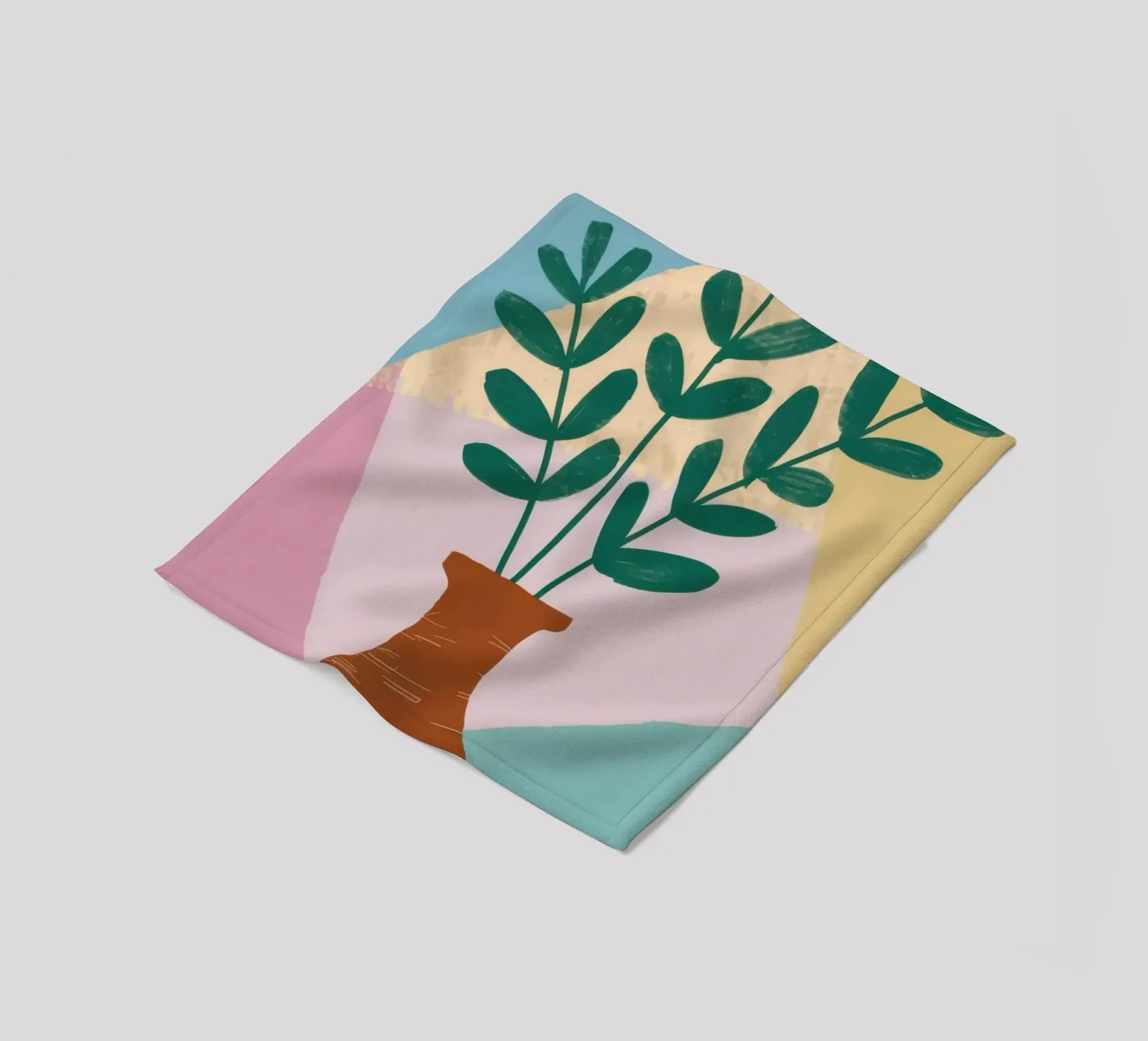 Steingut Botanisch Fleecedecke von Ink Pulse