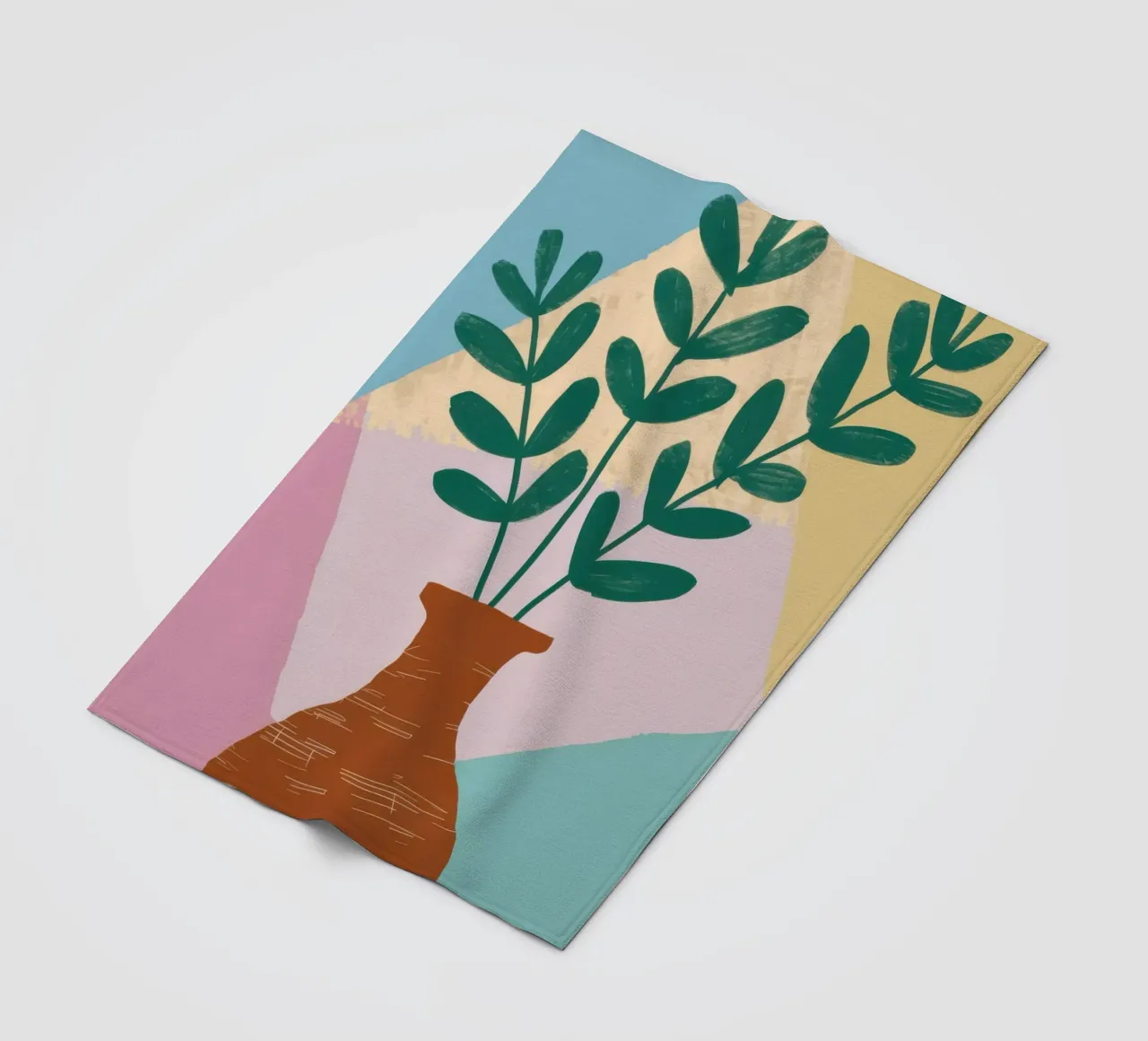Aardewerk Botanisch fleecedeken van Ink Pulse