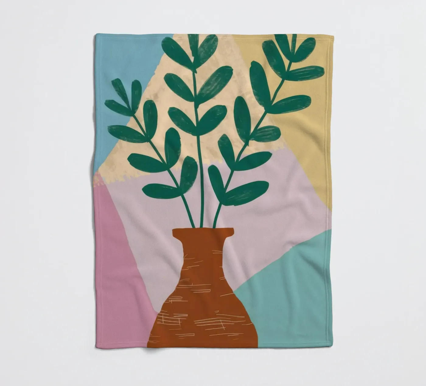 Steingut Botanisch Fleecedecke von Ink Pulse