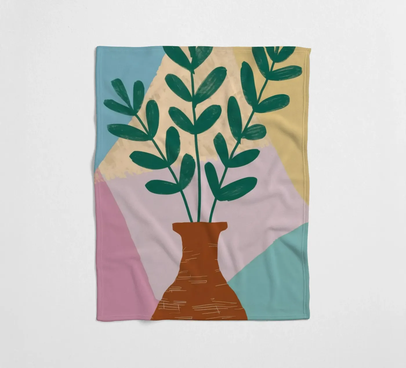 Steingut Botanisch Fleecedecke von Ink Pulse