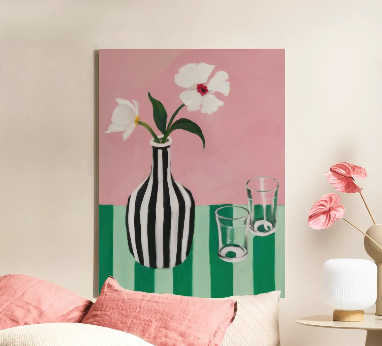 Monochrome Bloom Stillness canvas by Monuments Fire